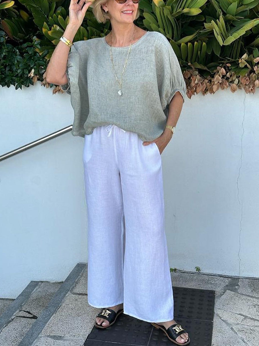 Puff Sleeve Two-piece Set