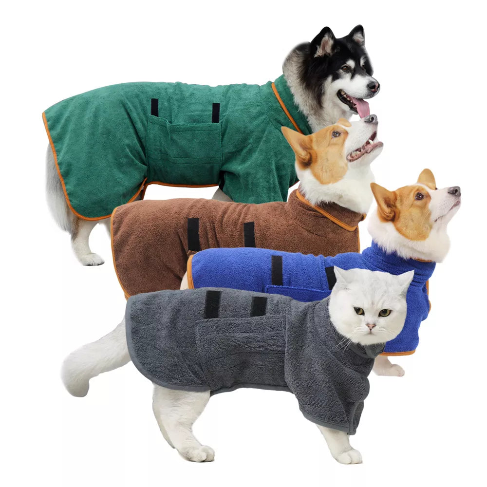 Versatile Pet Bathrobe for Extra Comfort and Convenience