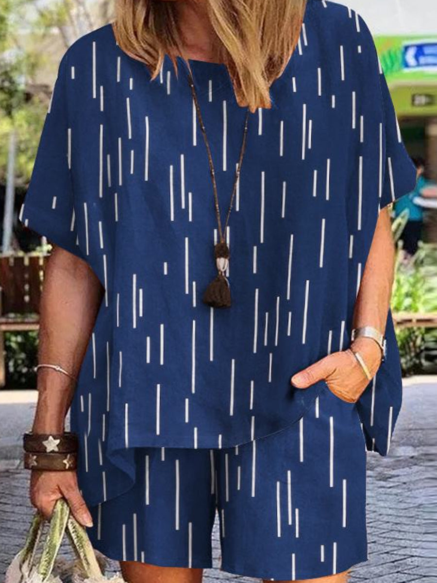 Casual Print Fashion Set - Elegant and Trendy Two-Piece Clothing