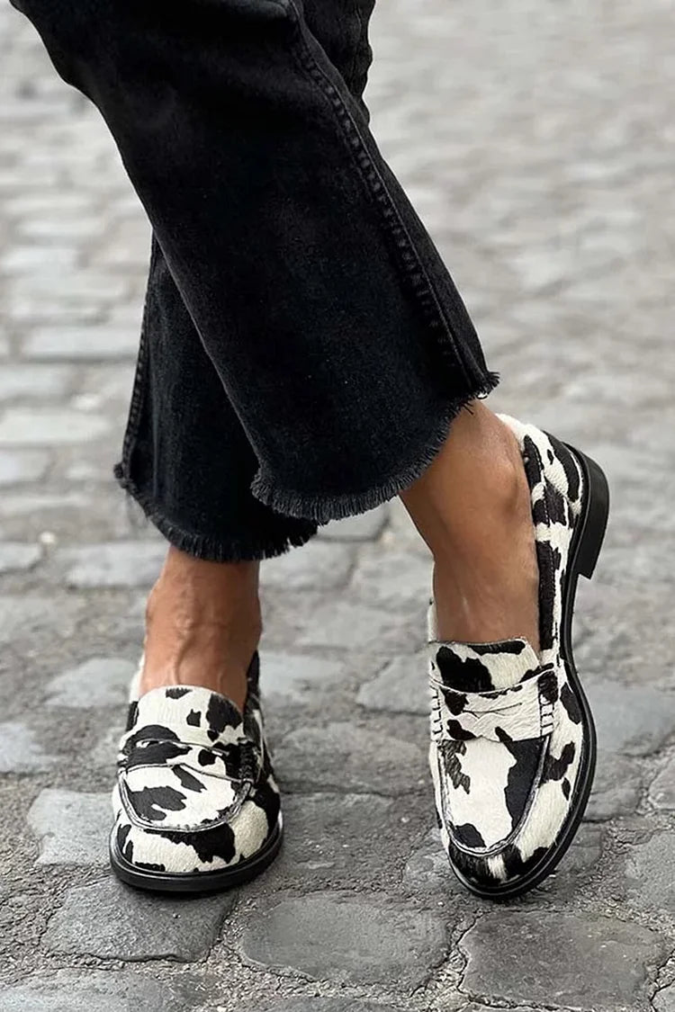Cow-Print Loafers - Chic, Comfortable & On-Trend