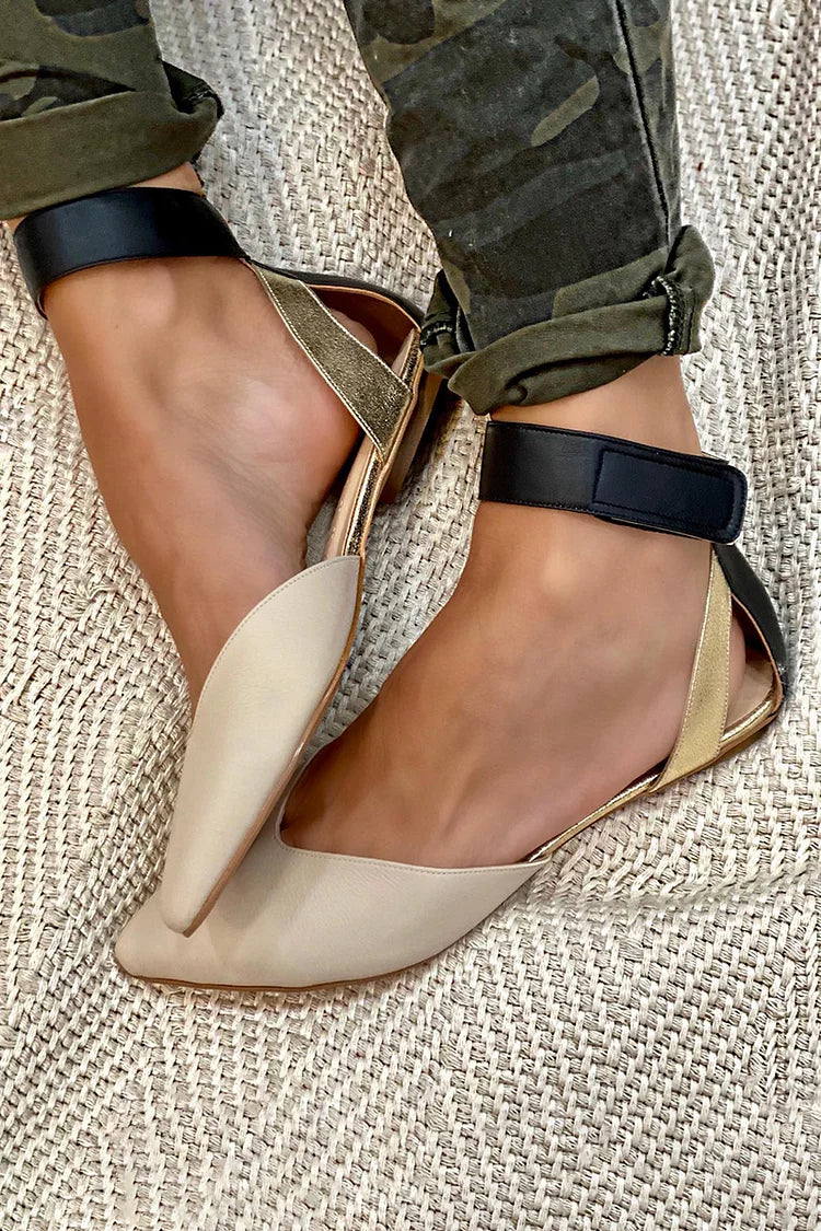 Sleek Two-Tone Modern Flats - Effortless Style & Comfort