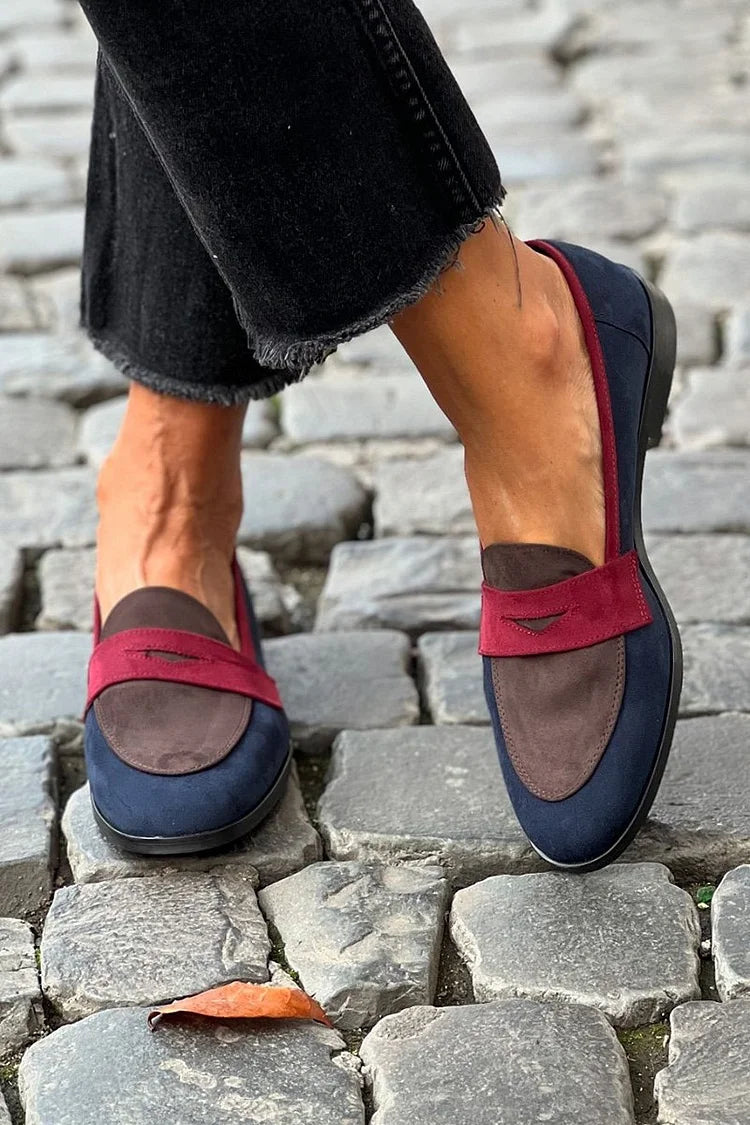 Bold Color-Block Loafers