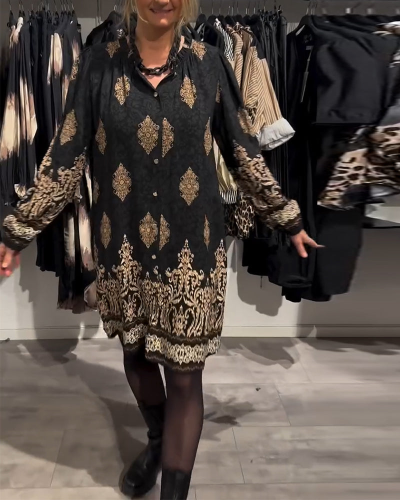 Ilse | Vintage-Inspired Dress with Button-Front Placket