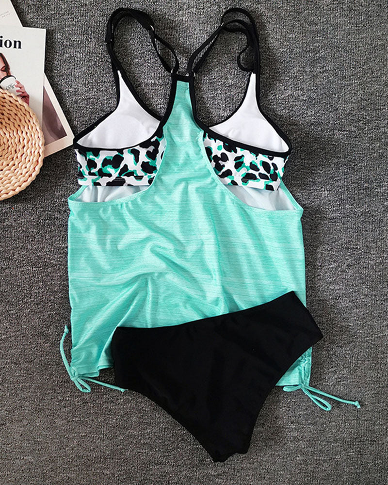 Leopard Print Tankini | Supportive Elegant Swim Set