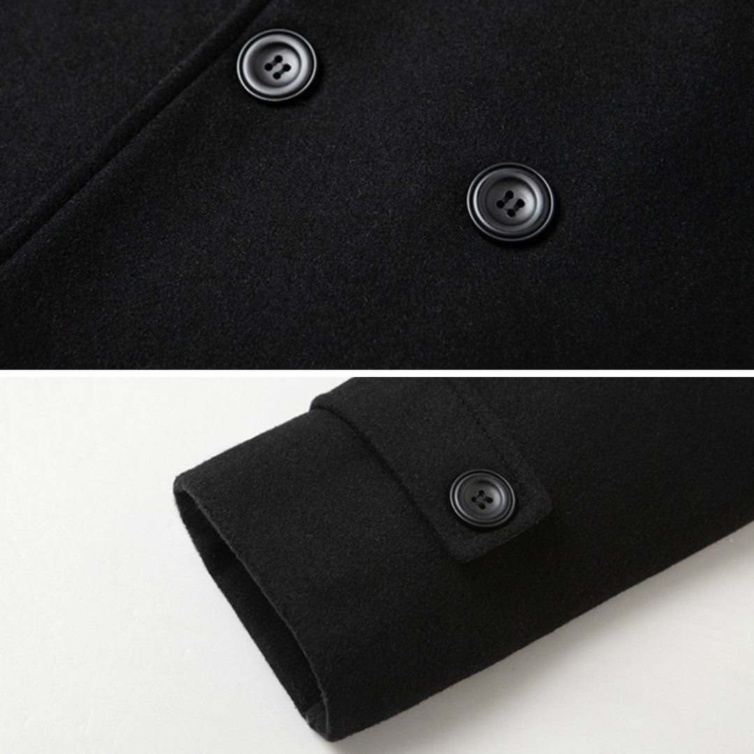 Silvan | Elegant Style Double-Breasted Wool Coat in Premium Wool