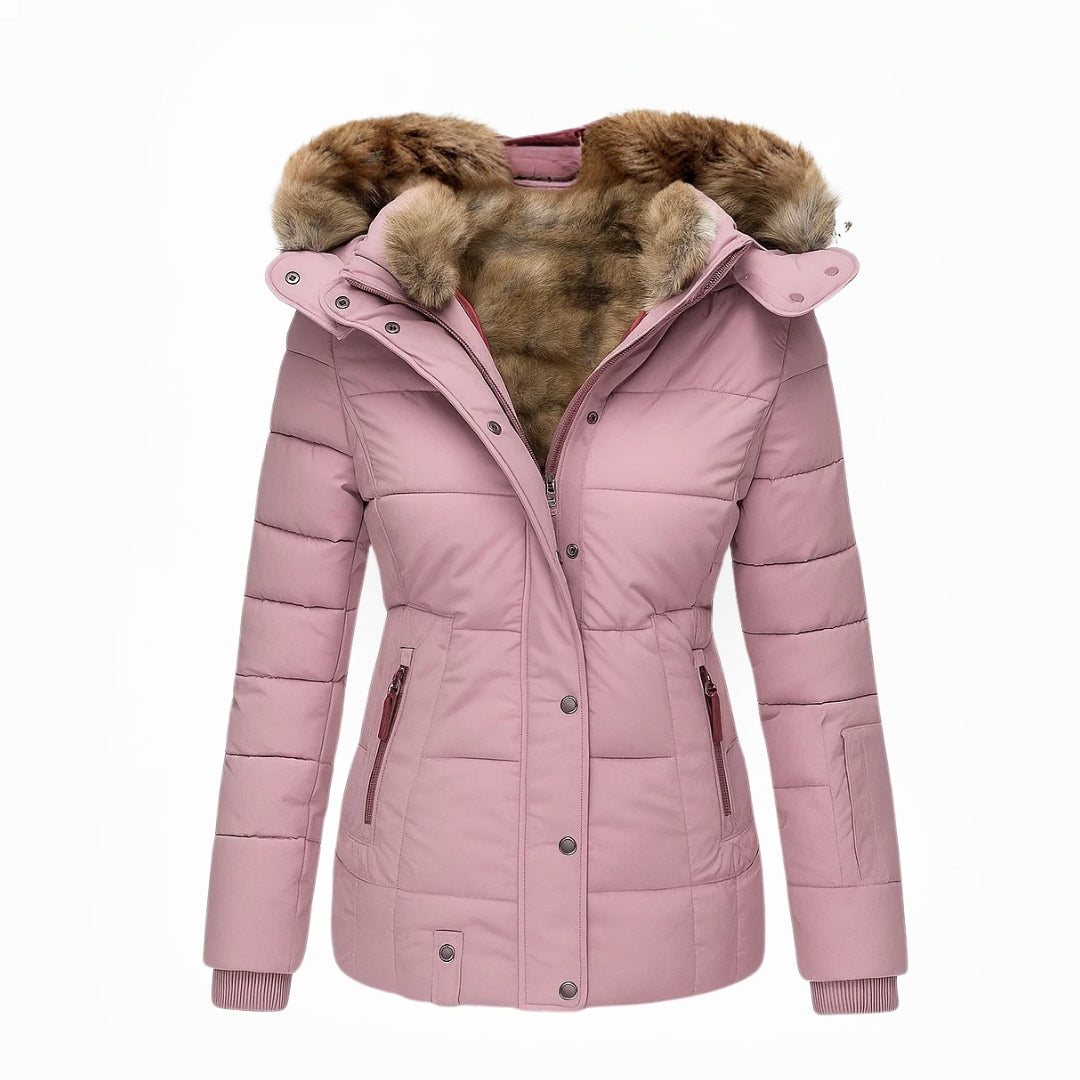 Anna™ Pink Winter Fur Jacket – Cozy, Warm & Plush Comfort