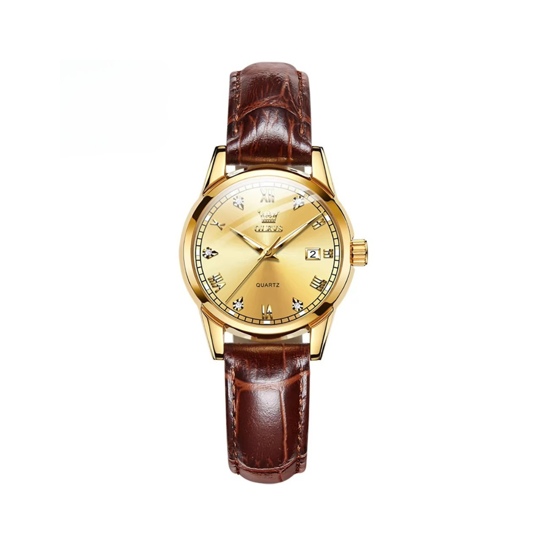 Elegant Couple Watch with Business Style and Quartz Analog Movement