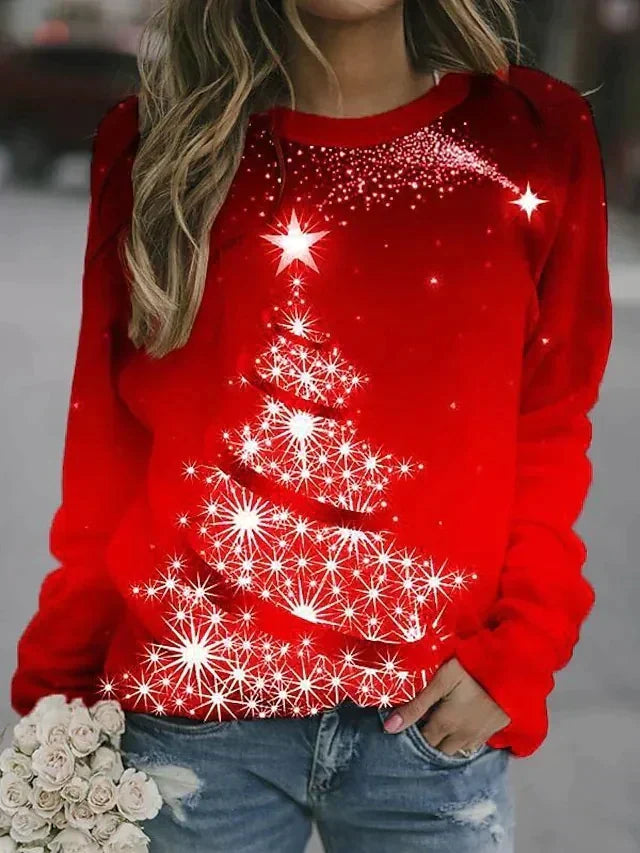 Festive women's Christmas sweater for a stylish holiday mood