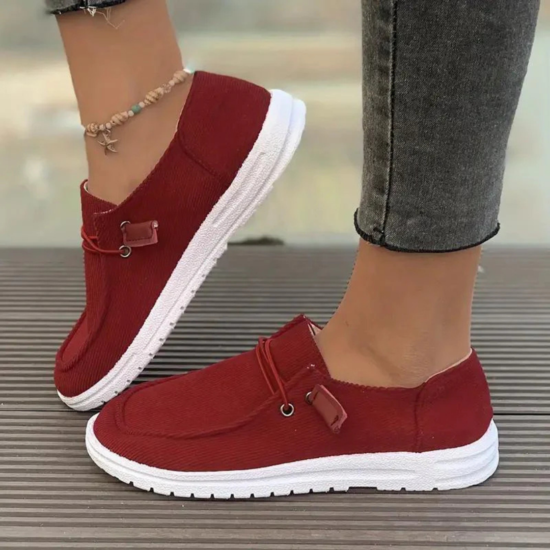 Comfortable slide-on flat shoes for women