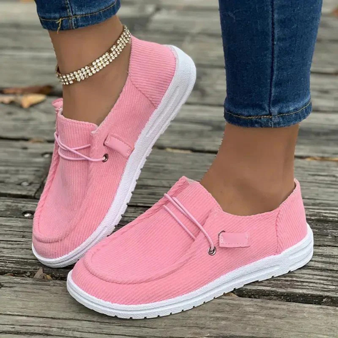 Comfortable slide-on flat shoes for women