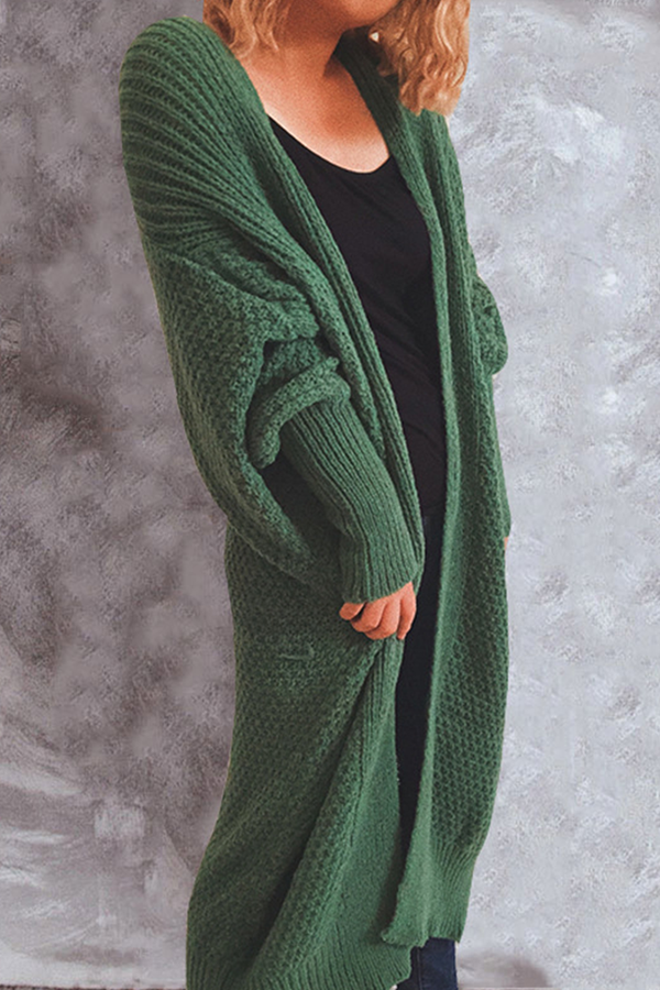 Zarae - Cozy Long Open-Front Sweater Cardigan