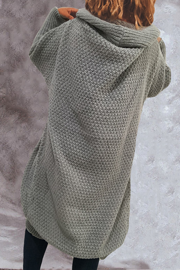 Zarae - Cozy Long Open-Front Sweater Cardigan