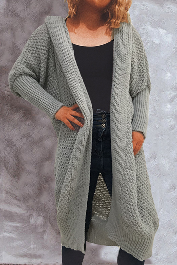 Zarae - Cozy Long Open-Front Sweater Cardigan