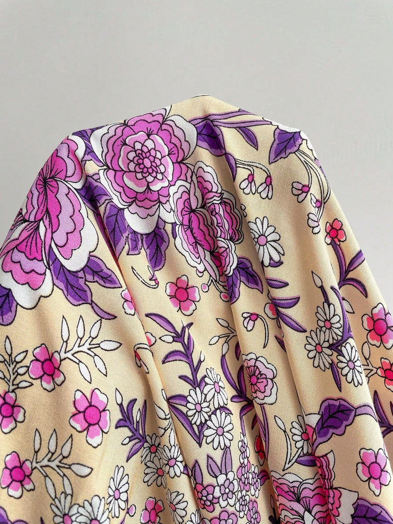 Plus-Size Boho Floral Maxi Dress - Flowy, Elegant & Comfortable