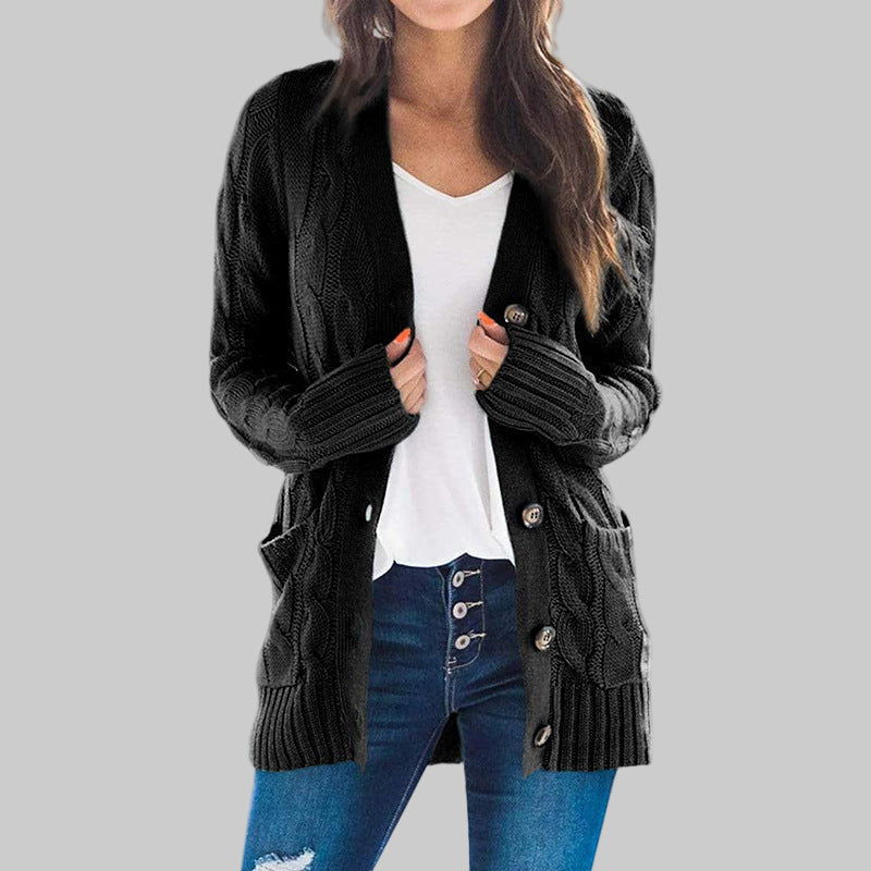 Cozy Casual Long-Sleeve Button-Down Cardigan