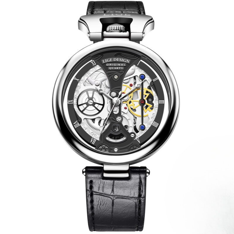 Elegant business watch with hollow design for a sophisticated style