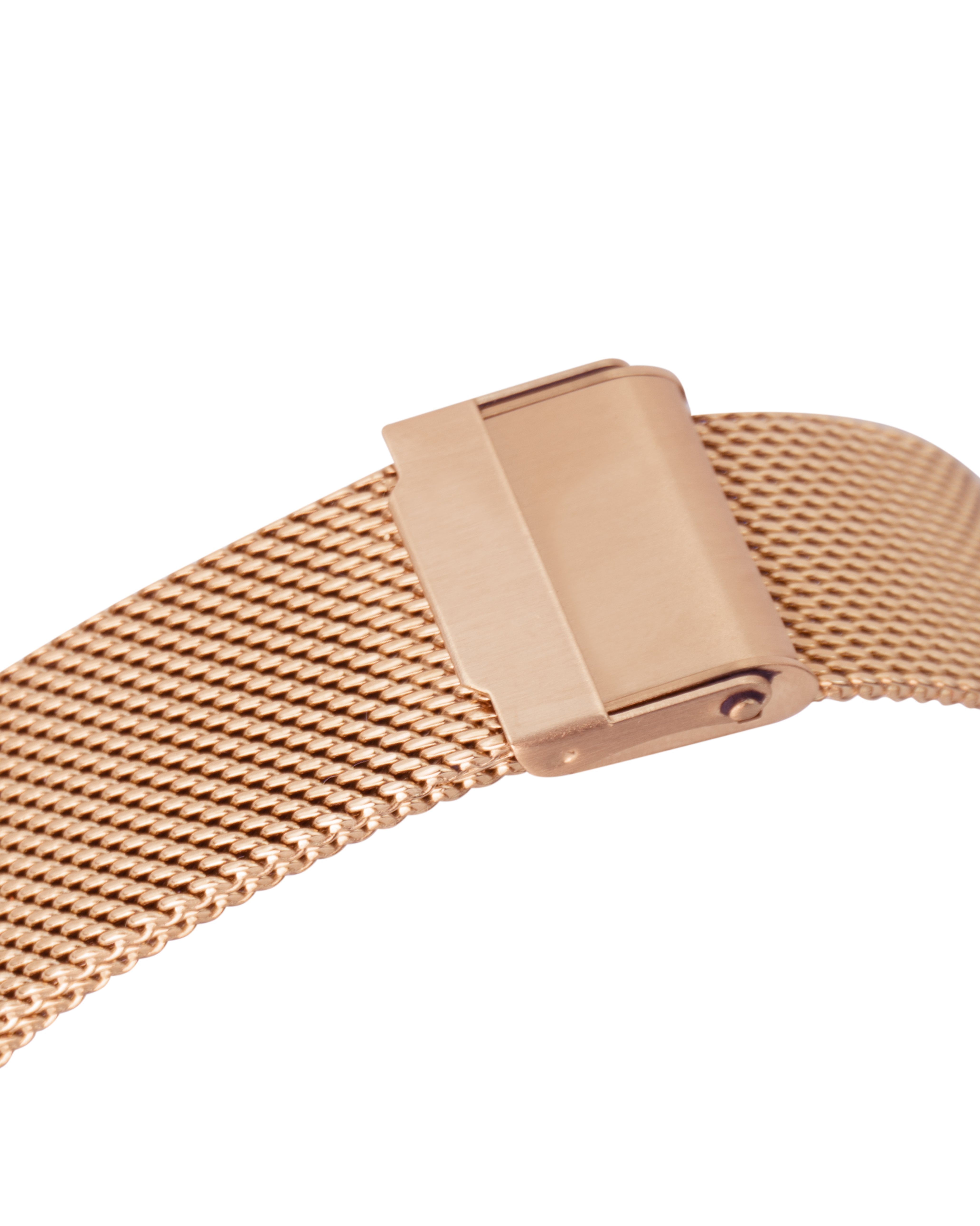 Aurora - Elegant Round Watch with Rose Gold Finish and Luxury Mesh Band