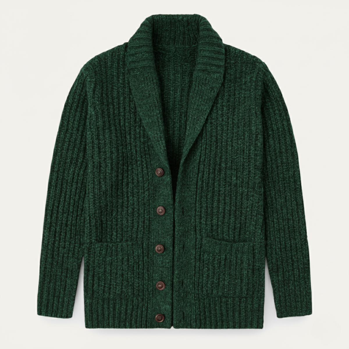 Montpellier Men's Premium Chunky-Knit Shawl Collar Cardigan