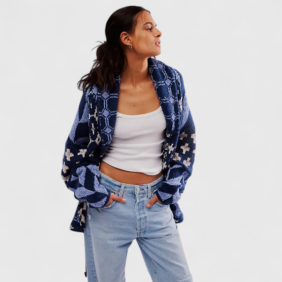 Edith - Elegant Long Sleeve Cardigan for a Comfortable and Sophisticated Look