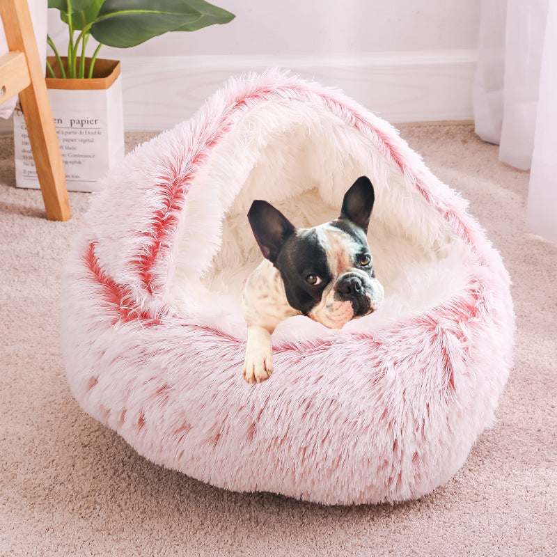 Comfortable and Safe Self-Heating Fleece Nest for Your Pet