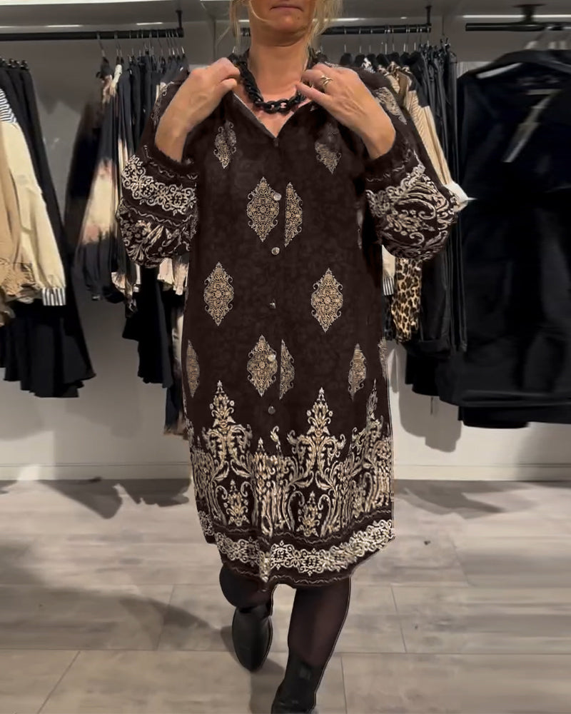 Ilse | Vintage-Inspired Dress with Button-Front Placket