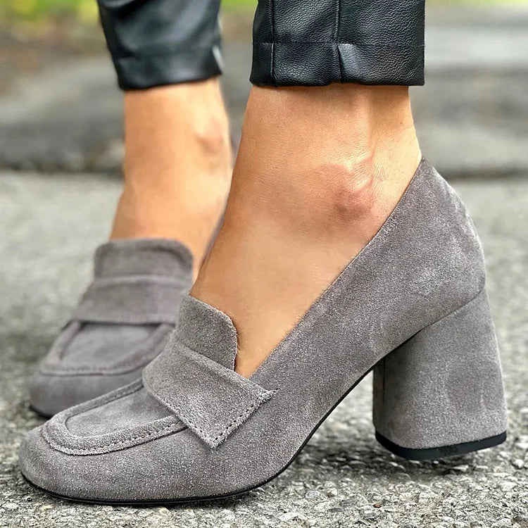 Chic Block Heel Loafers