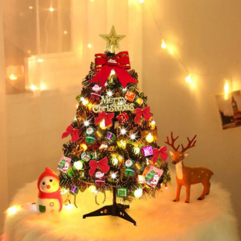 TwinkleTree - Charming Decorative Table Tree with Light Effects and Lovely Ornaments