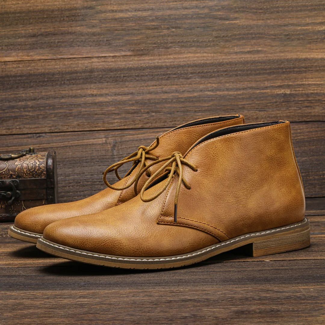 Herold - Refined Leather Chukka Boots for Stylish Comfort
