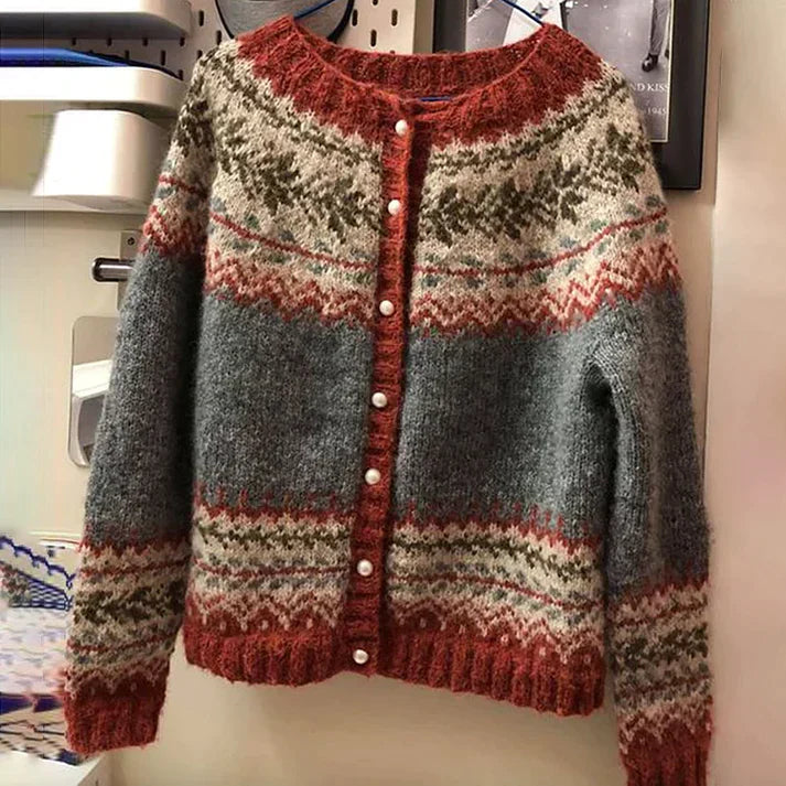 Cozy Women's Nordic Knit Cardigan
