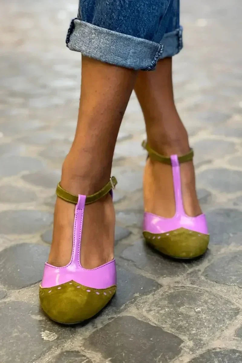 Closed-Toe Sandal with T-Bar Strap