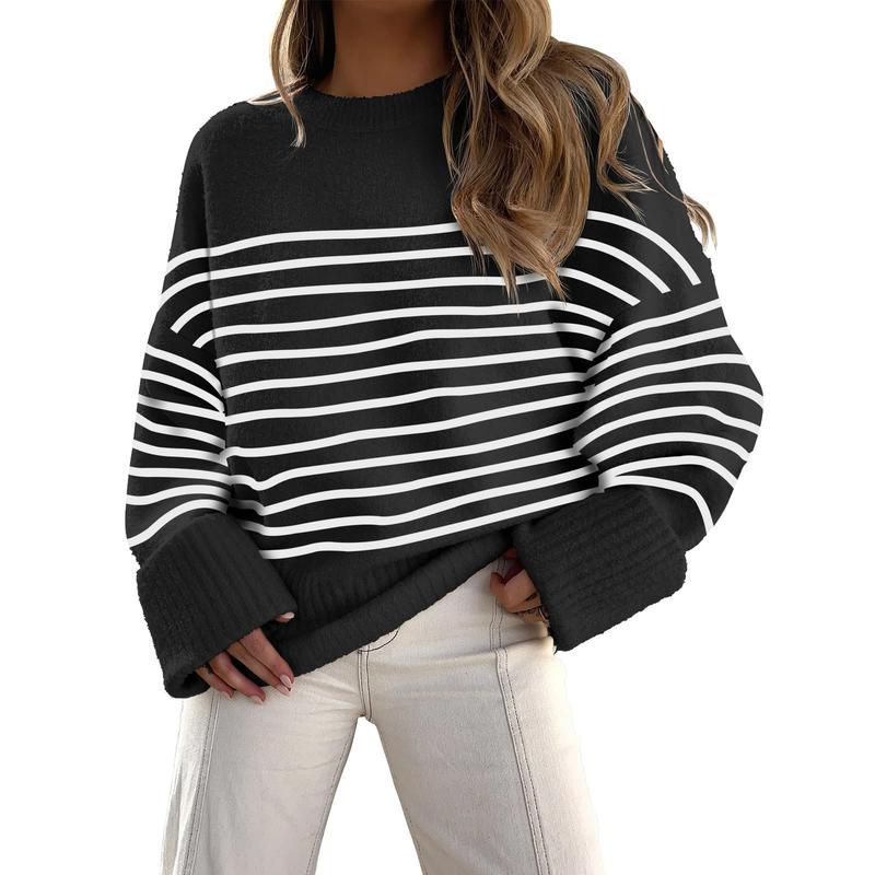Long-Sleeve Crewneck Pullover Sweater — Effortless Everyday Warmth