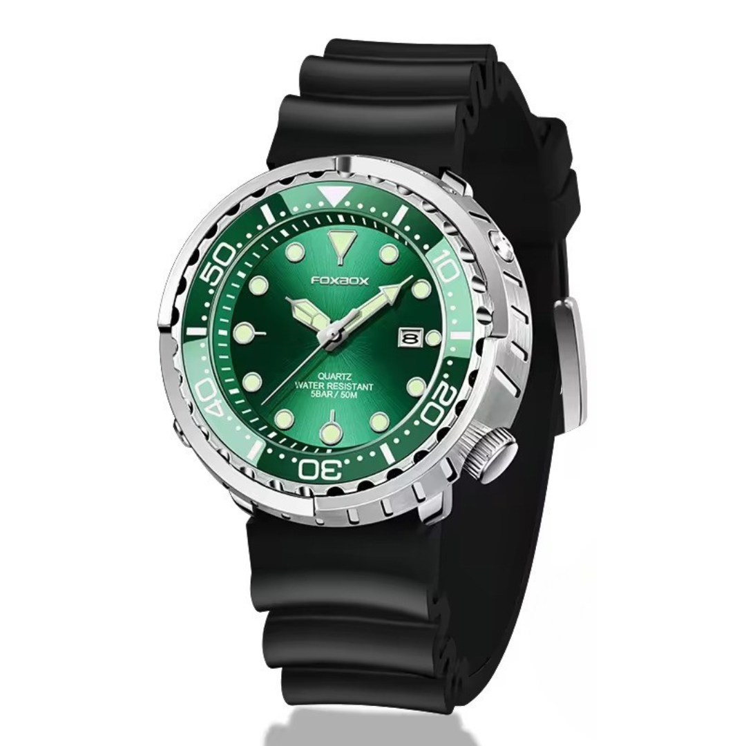 Sport Chronograph Watch with Silicone Strap for a Modern and Practical Style