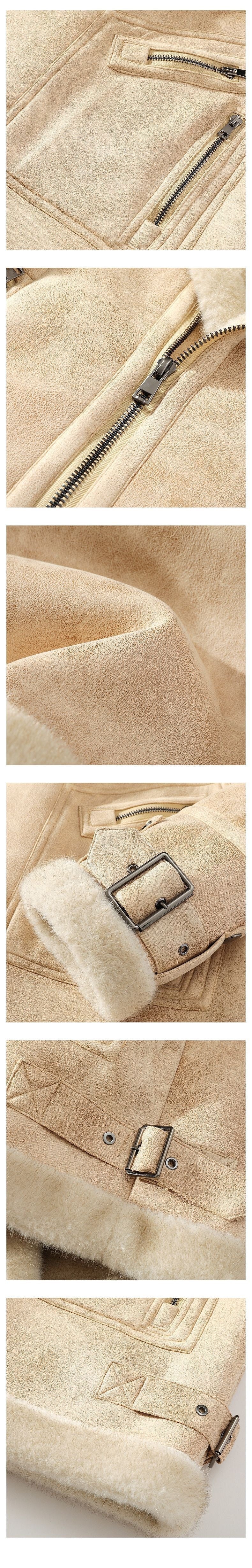 Warm and trendy leather jacket