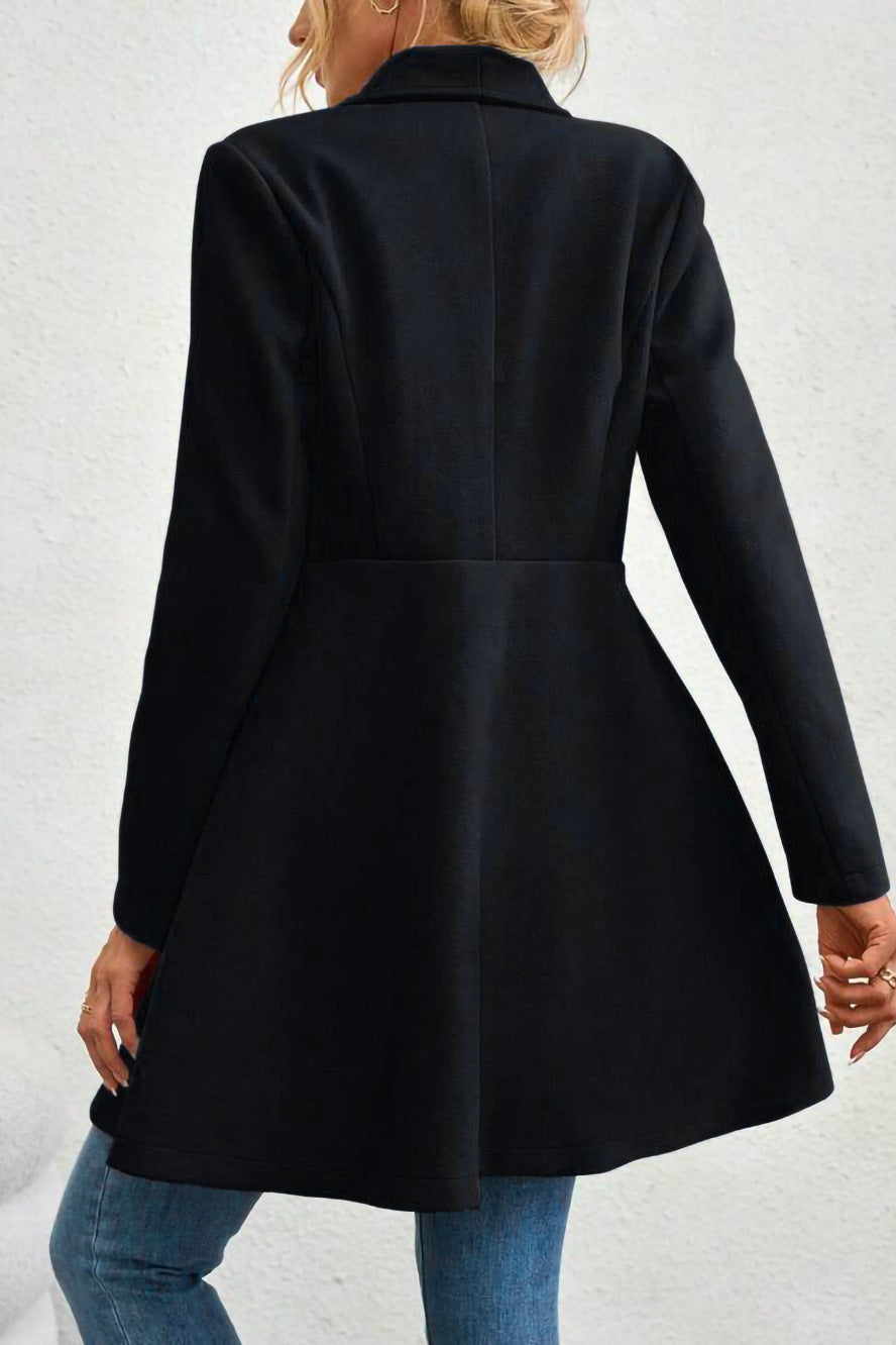 Elegant Wool Long Coat with Belt