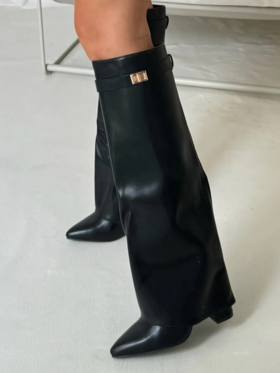 DAISY - Casual high-heeled ankle boots with zippers for winter