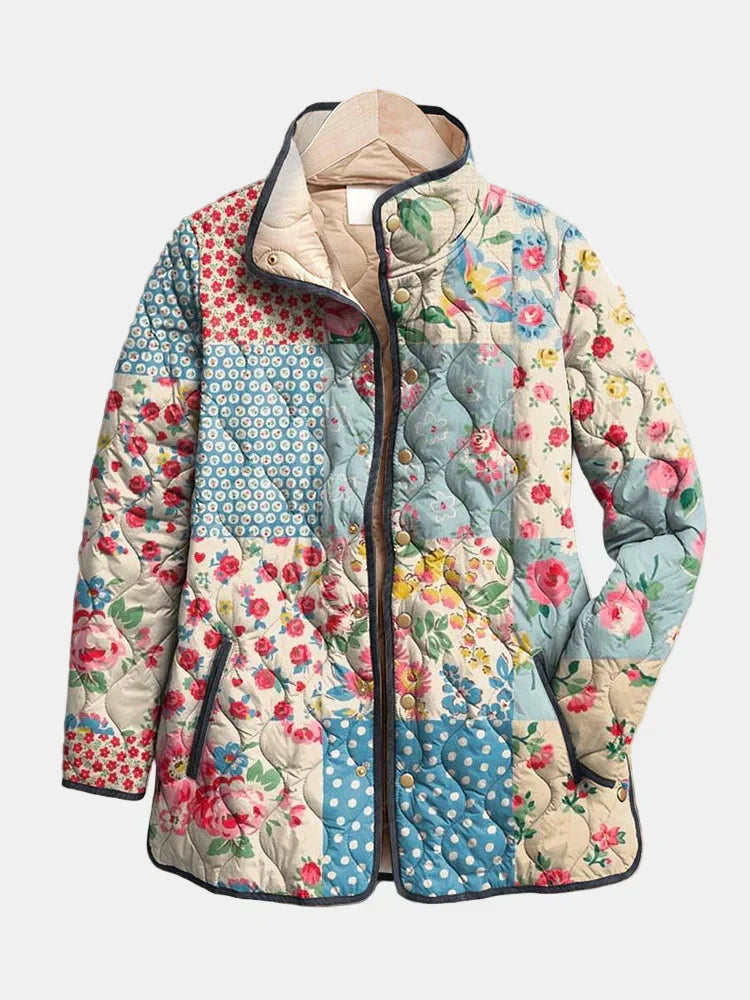 Liora Floral-Quilted Jacket - Effortlessly Chic & Cozy