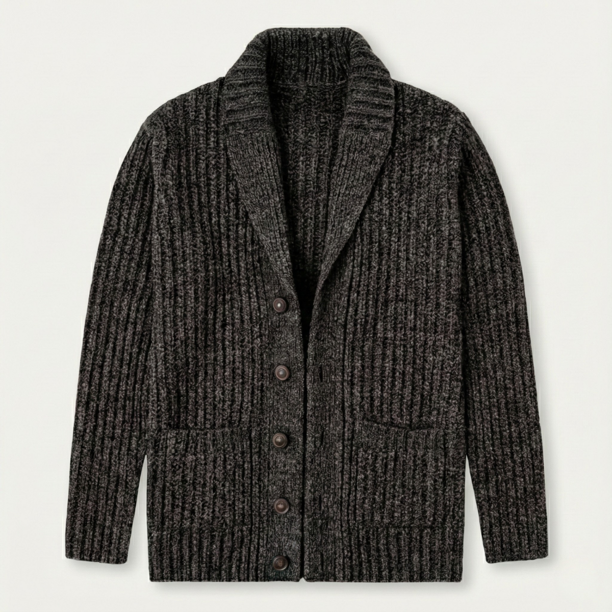 Montpellier Men's Premium Chunky-Knit Shawl Collar Cardigan