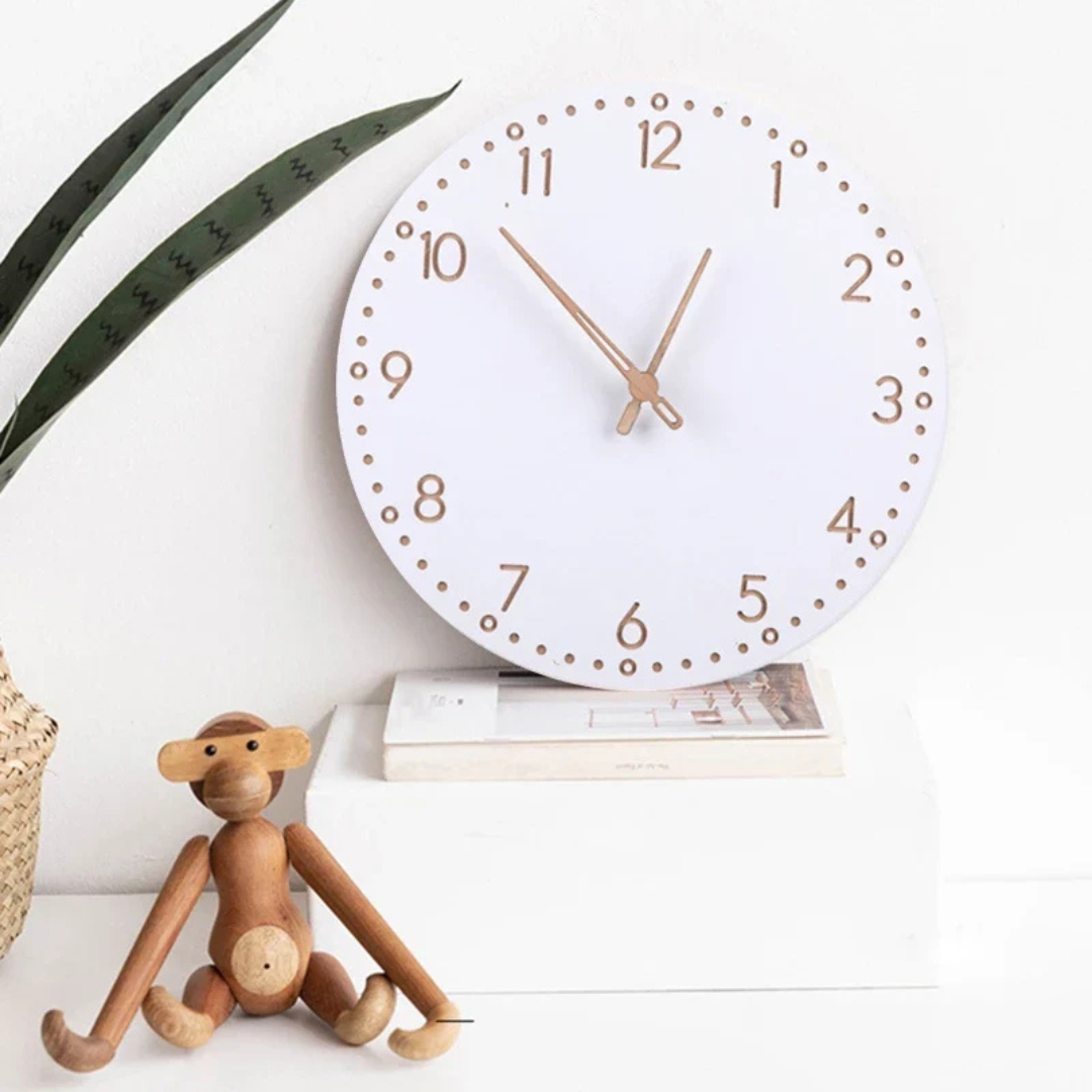 Horix Luxe Wooden Wall Clock for a Stylish and Natural Interior