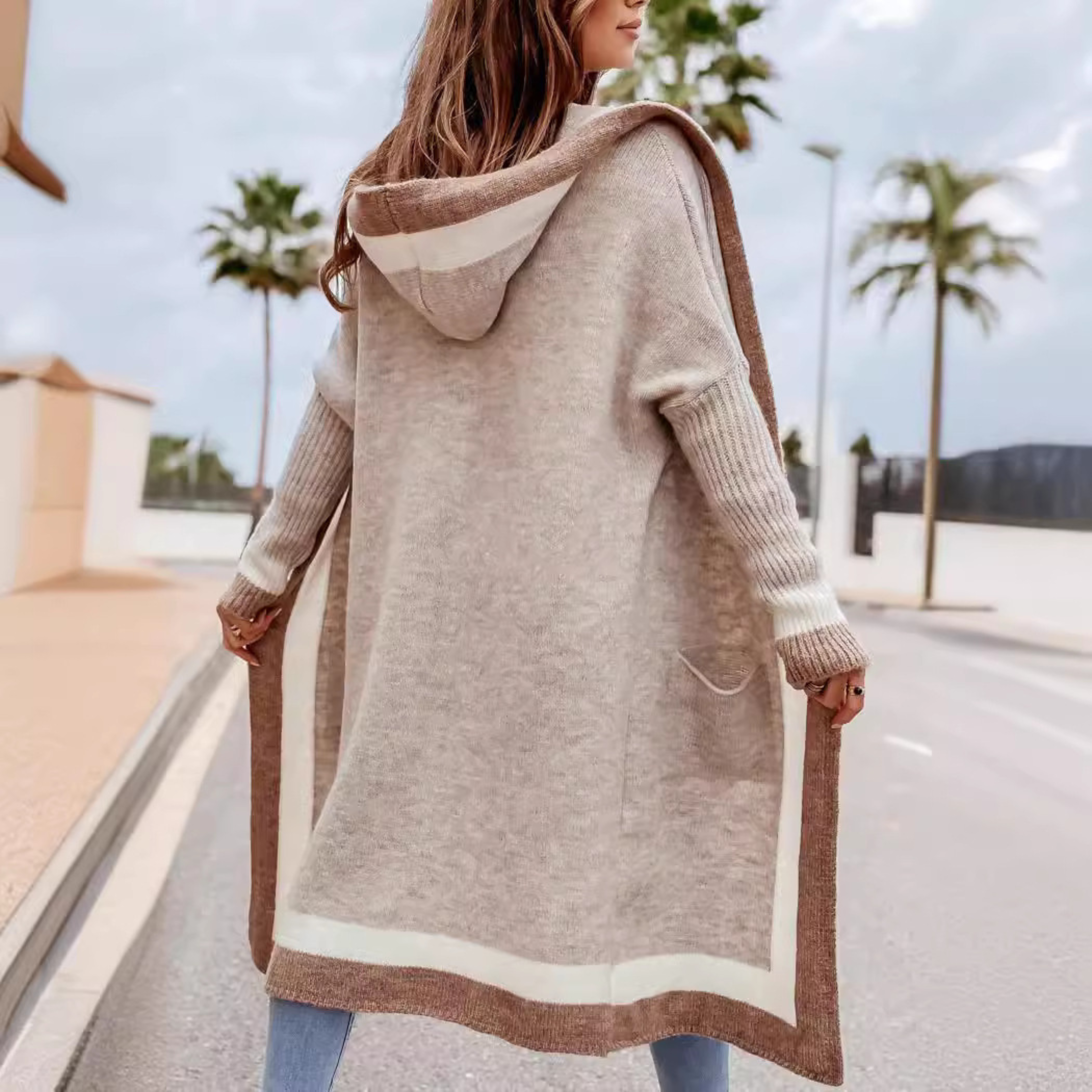 Cozy Casual Open-Front Oversized Hooded Cardigan