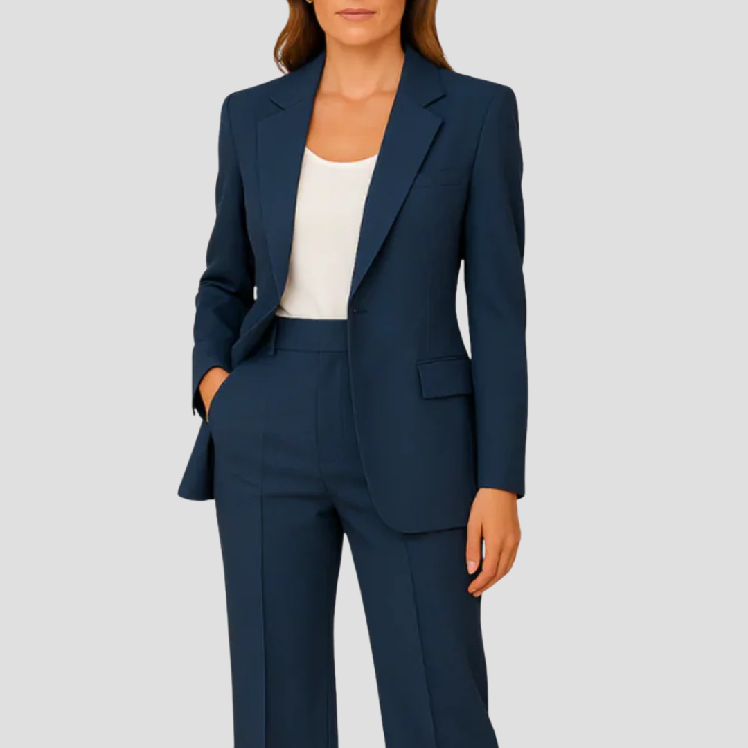 Evelyn | Women's Tailoring Set with Long Blazer - Perfect for Stylish Business Looks