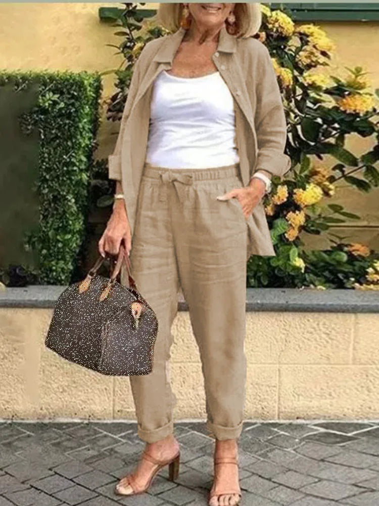 Elegant Pure Set - Refined Two-Piece Ensemble