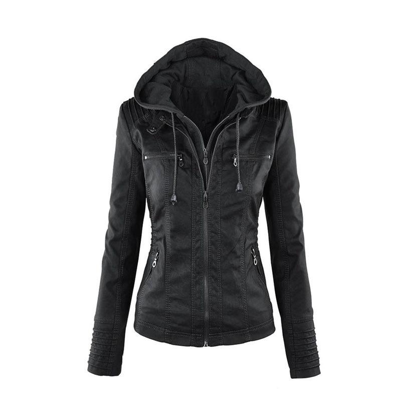 Stylish women's hoodie jacket with practical zipper closure