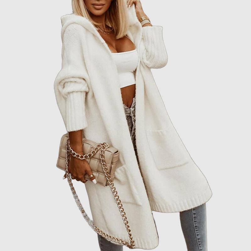 Women's Relaxed-Fit Plaid Cardigan with Bell Sleeves