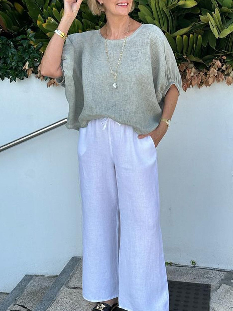 Puff Sleeve Two-piece Set