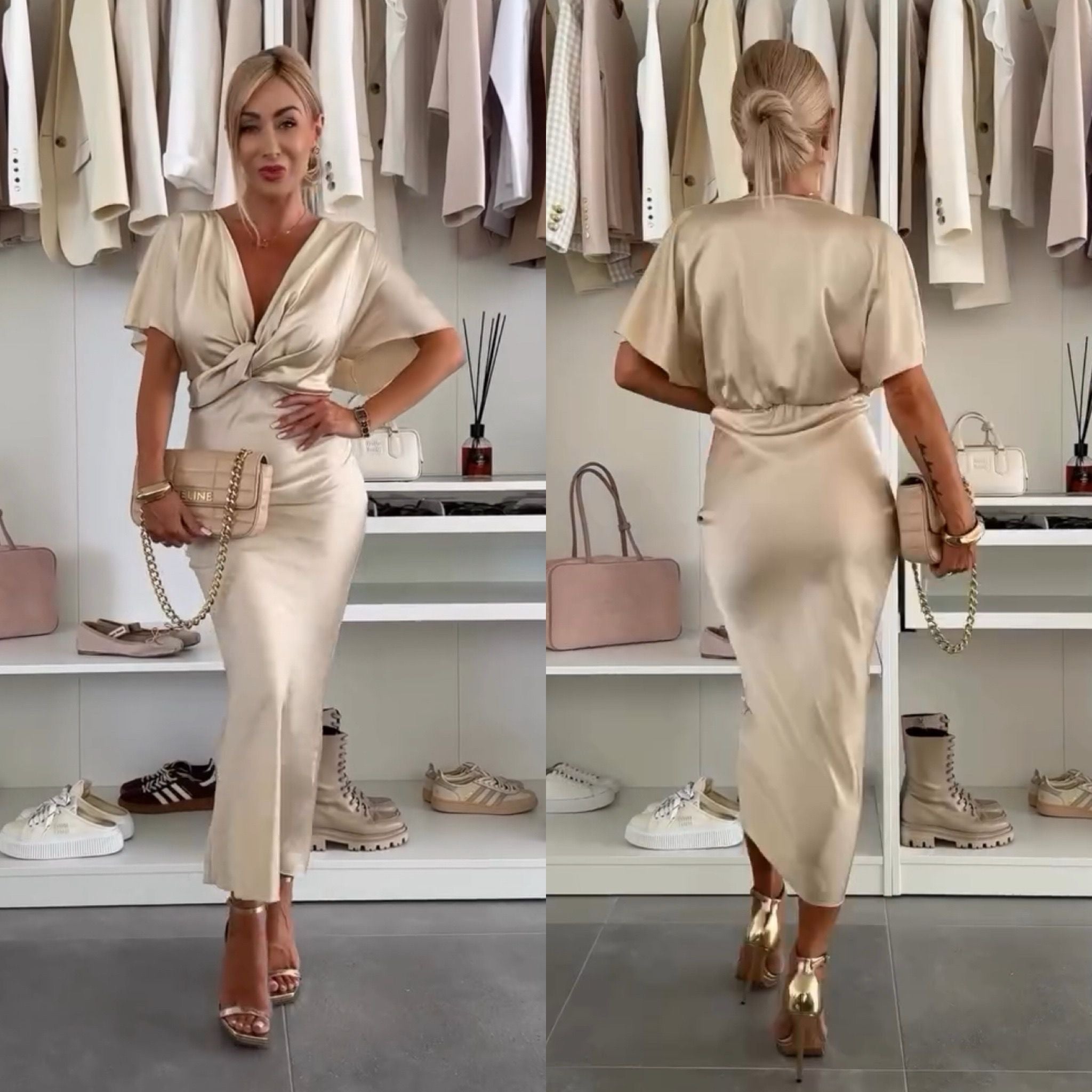 Elyn | Chic Midi Dress for Effortless Style