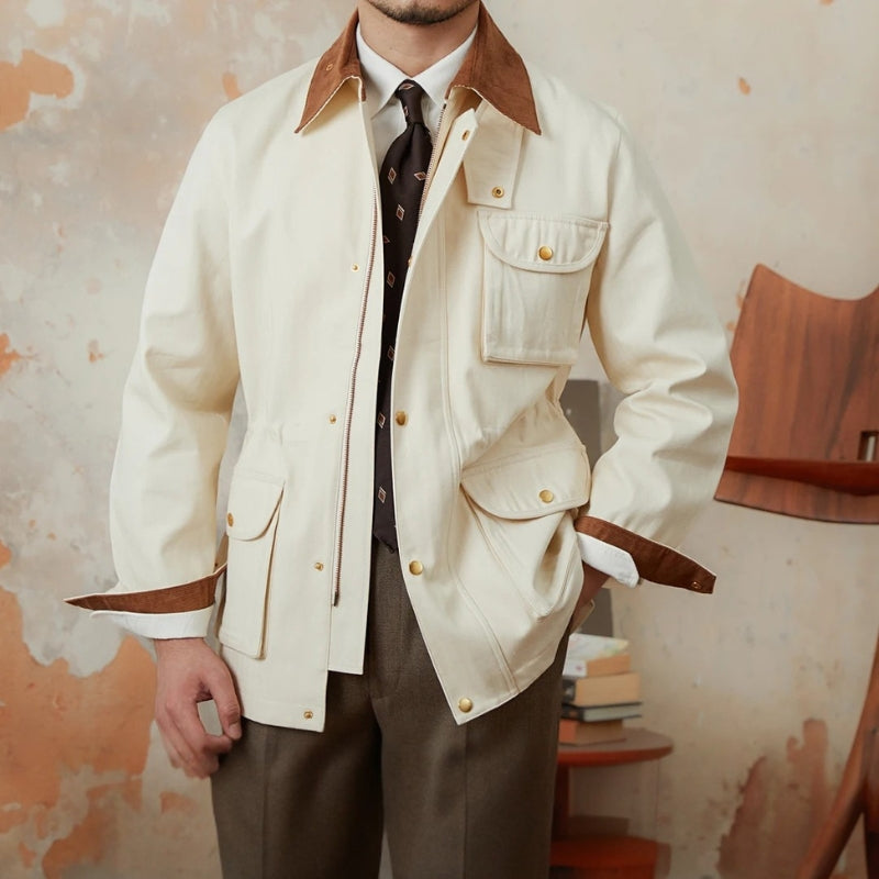 Fishbone Pattern Knit Jacket for a Chic and Trendy Style