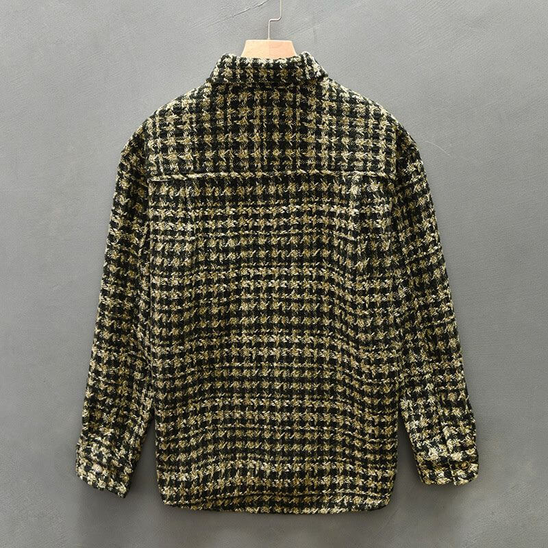James Houndstooth Wool Plaid Jacket - Classic Elegance and Sophisticated Comfort
