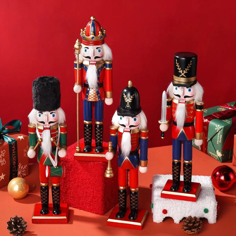 CheerSoldier - Charming Nutcracker Soldier Figure for Elegant Home Decor