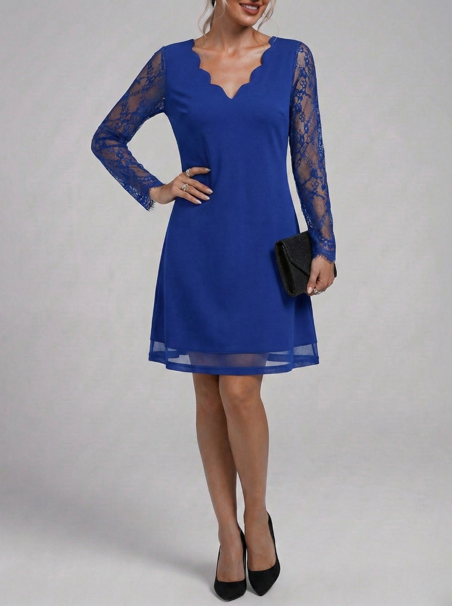 Seraphine – Graceful Lace Midi Dress