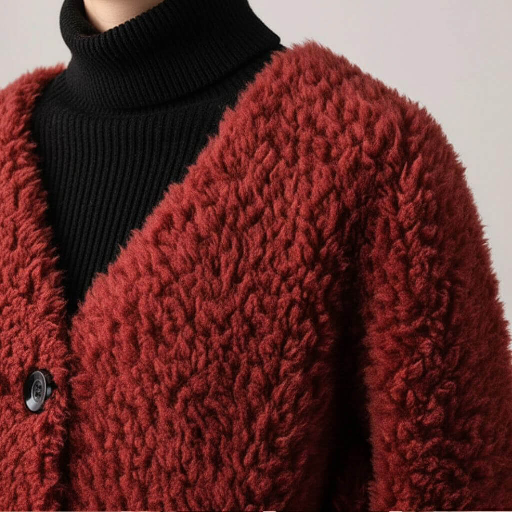 Elegant Miranda Couture Shearling Jacket, Cozy Warm and Stylish